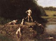 Thomas Eakins Swimming painting